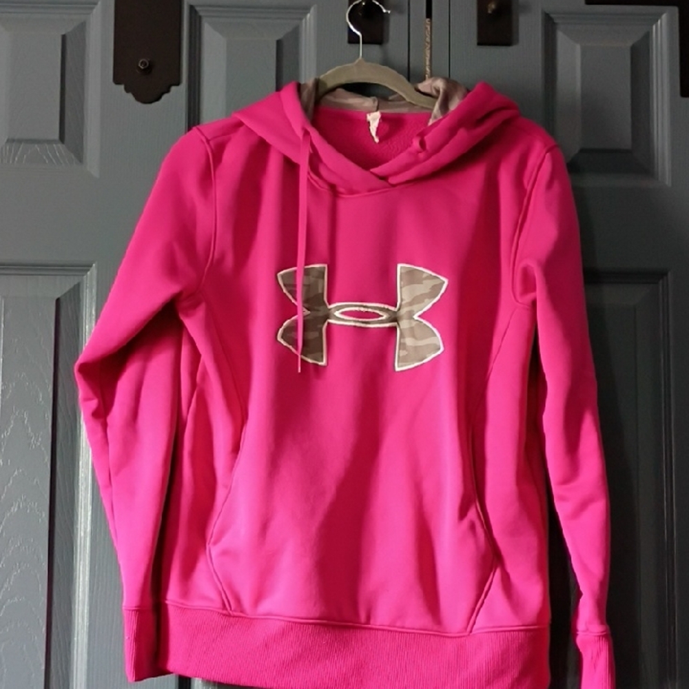 Under Armour Hot Pink Hoodie with Camo Logo